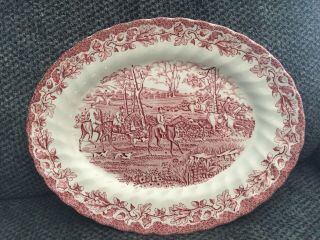 Myotts Country Life Staffordshire Ware Platter Made In England 1982