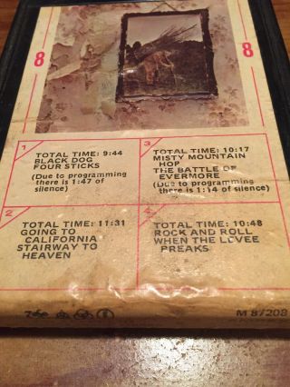 Led Zeppelin/ Black Dog Ampex 8 Track Tape 5