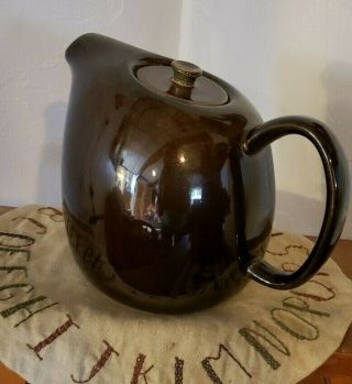 Russel Wright American Modern Steubenville Coffee Pot Dark Brown Mid Century