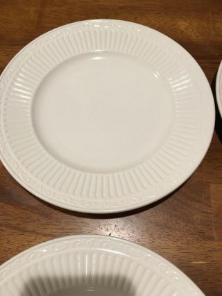 Set Of 4 Mikasa Italian Countryside White Salad Plates EC 4