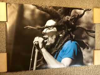 Rare Large Bob Marley Swiss Import Poster 1991