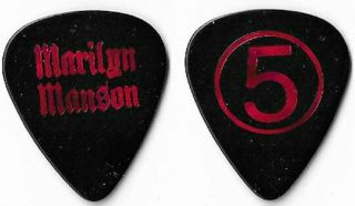 Marilyn Manson Red Foil/black Tour Guitar Pick