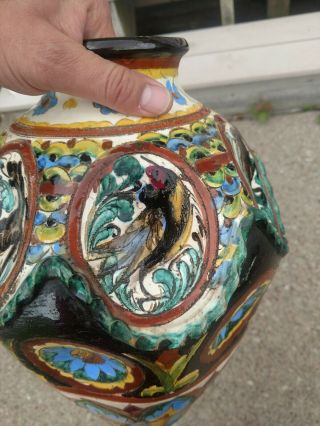Antique/Vintage IMOLA ITALY Pottery Lamp Base Hand Painted 6