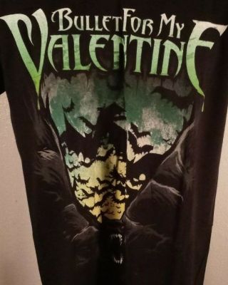 Bullet For My Valentine 2008 Scream,  Aim,  Fire Tour Medium Black Concert T - Shirt