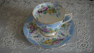 Vintage Royal Albert Bone China Lovelace Cup And Saucer,  England