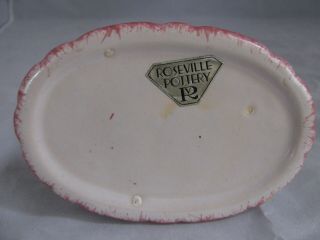 Vintage Roseville Pottery Tourmaline Pink / Aqua Candle Holder 1089 - 41/2 5