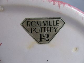 Vintage Roseville Pottery Tourmaline Pink / Aqua Candle Holder 1089 - 41/2 6