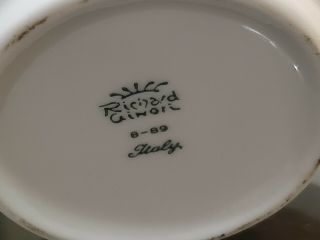 Richard Ginori White Vecchio Shape Sugar Bowl Dish w Lid China Italy 5.  5X5 