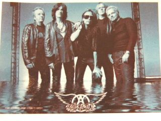 Aerosmith Blue Band Shot Textile Poster Flag - 30 X 40 Inches - Polyester