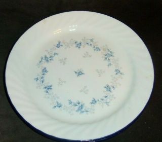 Set Of 4 Vintage Corelle Blue Fleur Dinner Plates 10 1/4 " Diam