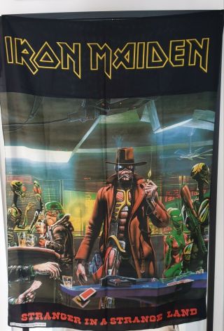Iron Maiden Stranger In A Strange Land Vintage Poster Flag.
