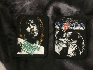 Rolling Stones Set Of 2 Vtg 1980s Printed Patches