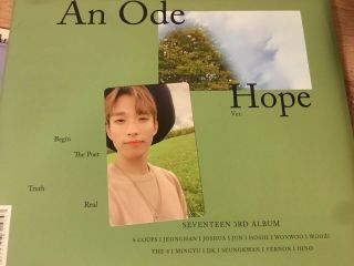Seventeen - Official An Ode - Hope Version - Dk Photocard