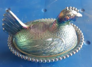 Carnival Glass Hen And Nest