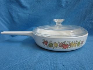Vintage Corning Ware Range Toppers Spice Of Life Skillet N - 8 - 1/2 - B With Lid Euc