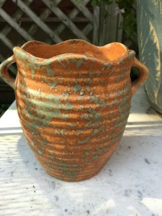 Burley Winter Ribbed Vase W/handles 6 "