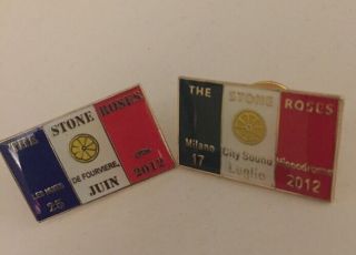 The Stone Roses Lyon & Milan Gig Badges From 2012