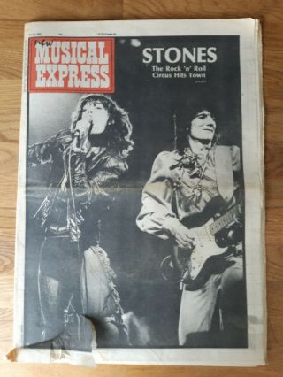 Nme Newspaper May 29th 1976 Rolling Stones The Rock And Roll Circus Hits Town