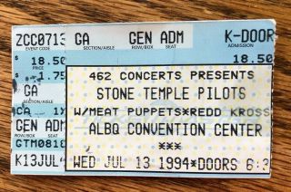 1994 Stone Temple Pilots Concert Ticket Stub