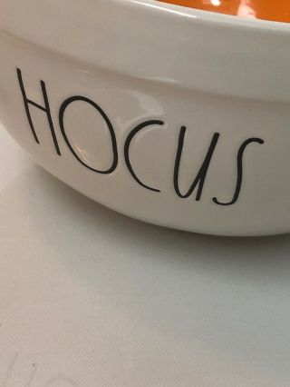 2018 Rae Dunn LL Hocus Pocus Ceramic Bowl Halloween Orange Inside 2