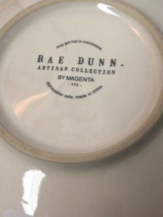 2018 Rae Dunn LL Hocus Pocus Ceramic Bowl Halloween Orange Inside 5