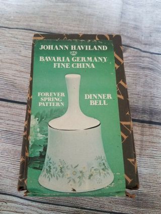 Johann Haviland Forever Spring Bavaria Germany Porcelain Dinner Bell