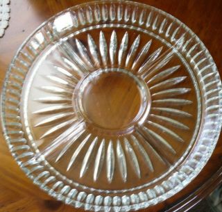 Depression Glass Clear Divided Platter
