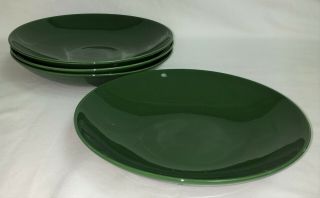 4 Homer Laughlin Rhythm Forest Green 8 1/4 " Coupe Soup Bowls