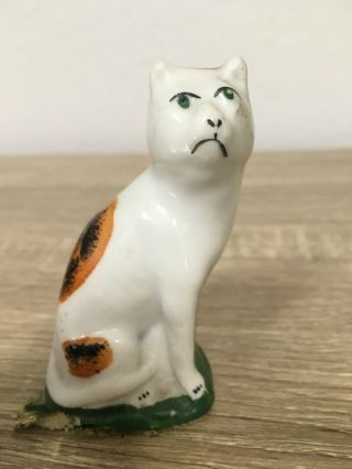 Rare Vintage Antique Staffordshire Cat Figurine 3 1/2 "