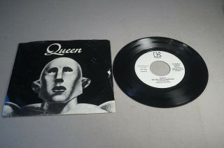 45 Rpm Record - Queen We Will Rock You We Are The Champions Radio Station Edit.