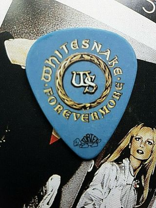 Whitesnake Doug Aldrich Forevermore Tour Blue Guitar Pick