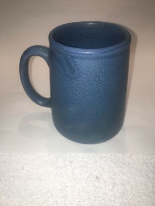 Vintage Bennington Pottery Matte Blue Tankard Mug S1 David Gil