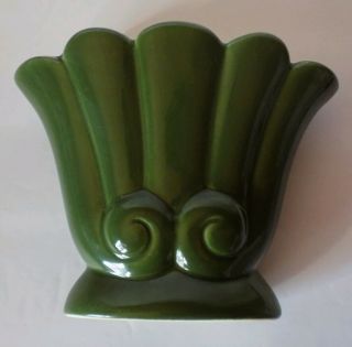 Antique Red Wing Art Deco Green/yellow Vase B1399