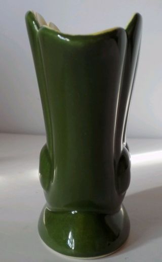 Antique Red Wing Art Deco Green/Yellow Vase B1399 3