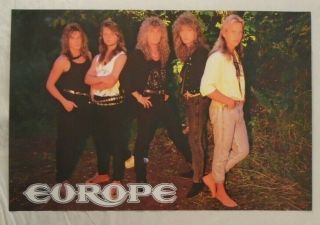 Europe 1988 Promo Poster Cbs Records