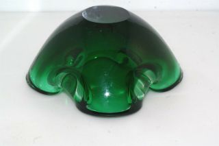 Murano Venetian Green Art Glass Ash Tray 3