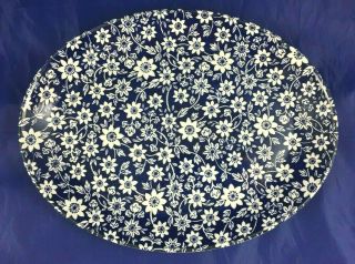 Johnson Brothers Country Cupboard Blue & White 12 1/8 " Oval Ironstone Platter