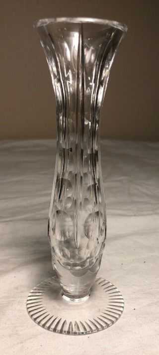 Small Elegant Lead Crystal Vase 6.  5 " Tall