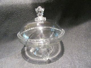 Eapg Rare Antique Viking Compote By Hobbs Brockunier & Co 1876 Has Chip