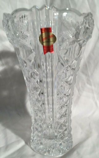 Vintage Anna Hutte Bleikristall 24 Lead Crystal 7.  75 " Vase Wot Germany