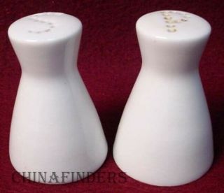 Rosenthal China Classic Modern White Pattern Salt & Pepper Shaker Set - 2 - 1/8 "