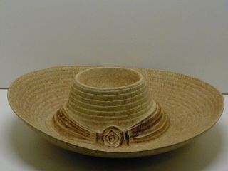 Treasure Craft Pottery Usa Mexican Sombrero 13 " Tortilla Chip & Dip Party Tray