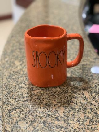 Rae Dunn Orange Spooky Mug Halloween Htf 2019