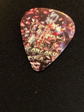 KISS Tour Guitar Pick LIVE Icon Gene Simmons Rock Band 8/16/12 Concord Cali Bass 2