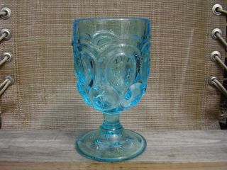 Wright Glass Moon And Star Electric Blue Water Goblet
