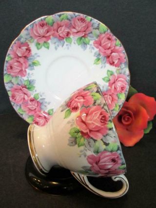 Royal Standard Rose Of Sharon Bone China Teacup & Saucer Pink Rose 361