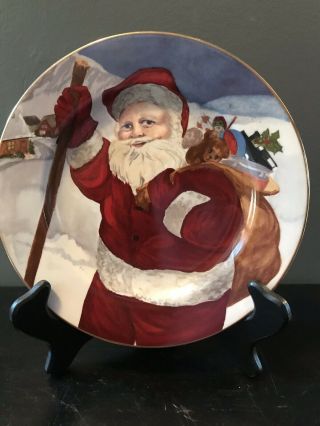 American Atelier Santa Clause Plates 5052 Set Of 4 Christmas 3