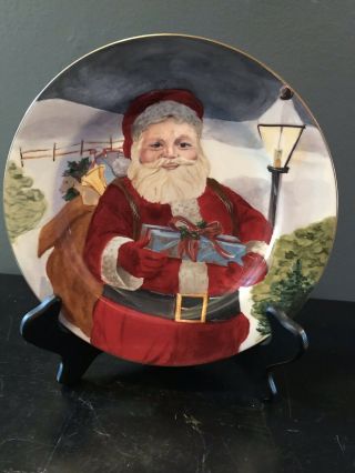 American Atelier Santa Clause Plates 5052 Set Of 4 Christmas 5