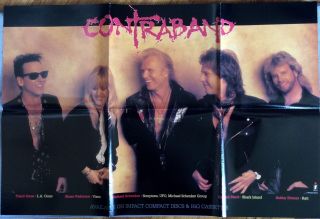Contraband (michael Schenker) Self Titled Rare Promo Double - Sided Poster 1991