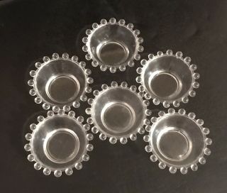 Vintage Imperial Candlewick Clear Glass Set Of 6 Open Salt Dips Cellars Boopie